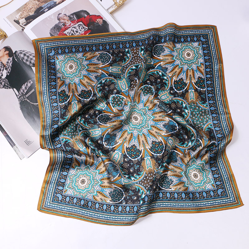 Injplanchers f-Foulard de cou carré pur pour hommes, petit bandeau de sauna, foulards College de la présidence, bandana, 53x53cm, mode 100%, 2023