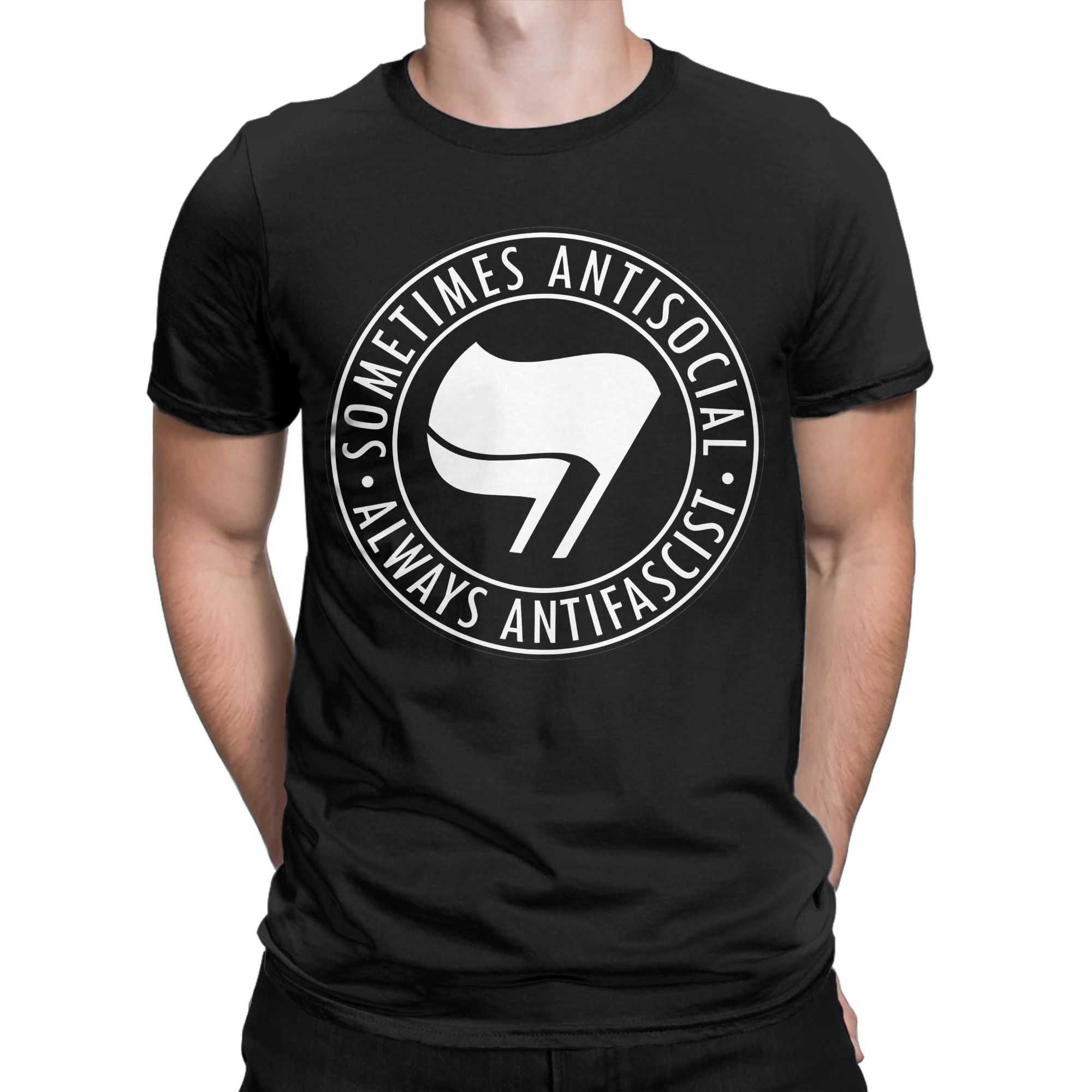Hommes femmes toujours Anti fasciste t-shirt 100% couverture en coton créatif à manches courtes col rond T-Shirts adultes T-Shirts