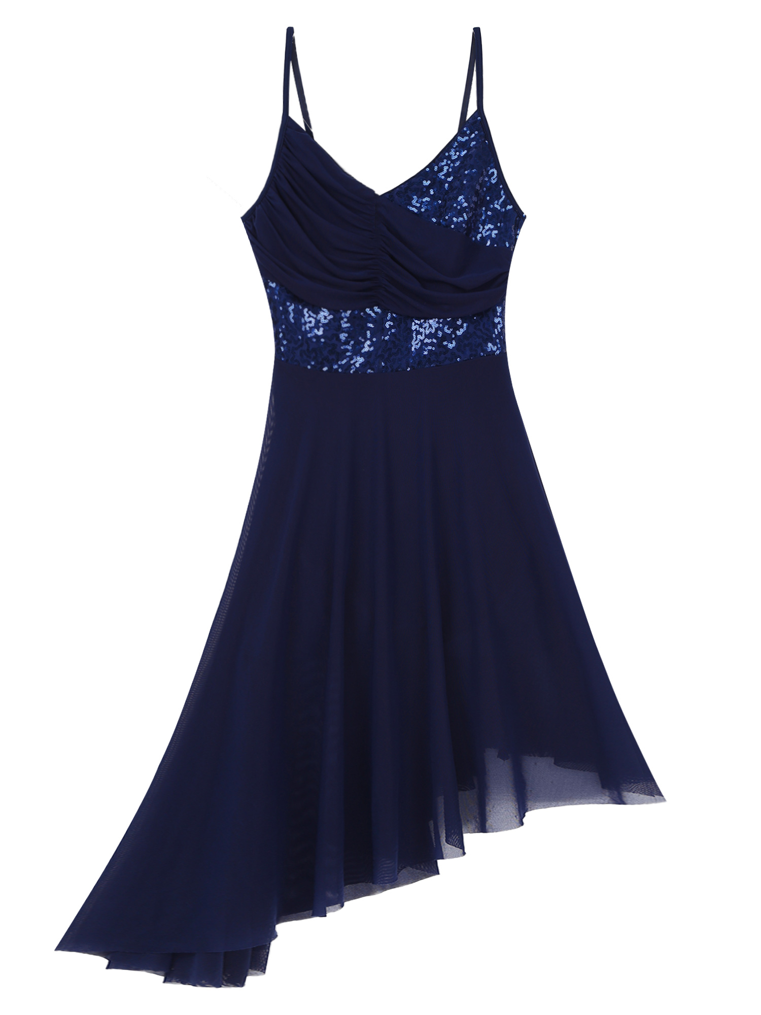 Robe de brevLatine en Fibre Lyrique pour Femme, Justaucorps de Ballet, Tenue à Paillettes Kly, Ourlet, Costume de Scène