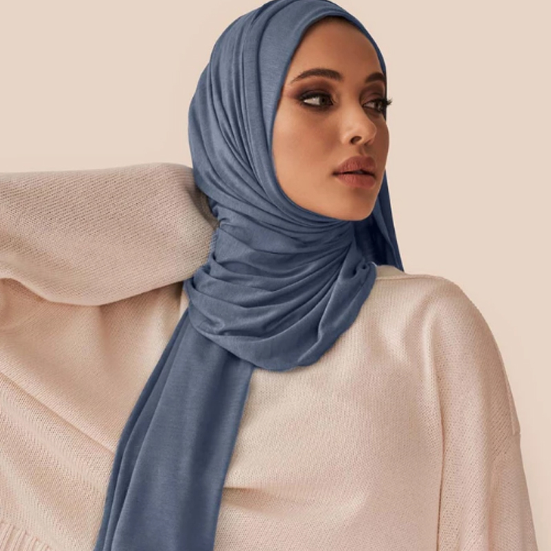 Hijabs de Ramadan en Jersey de coton Modal pour femmes, longue écharpe musulmane, châle, uni, doux, Turban, cravate, vêtements islamiques pour femmes,voile femme musulman,hijab femme musulman