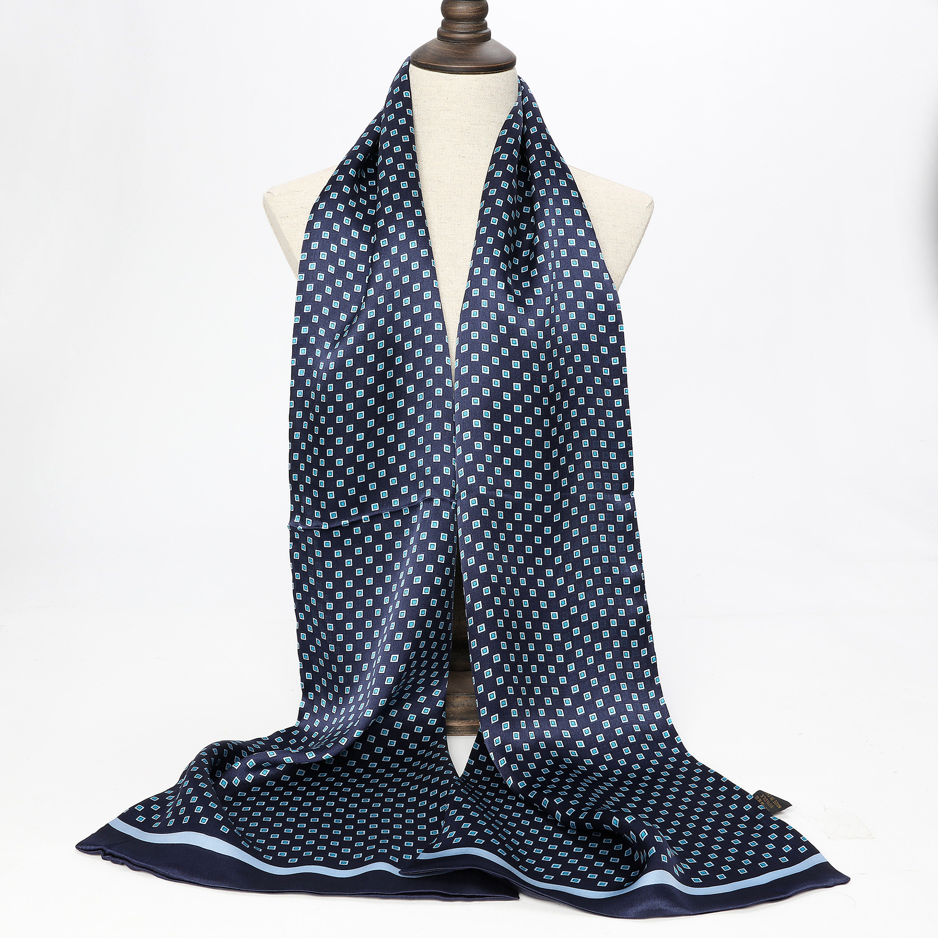 DANEllyISI-Foulard de cou pour hommes, écharpes de styliste, mouchoir naturel