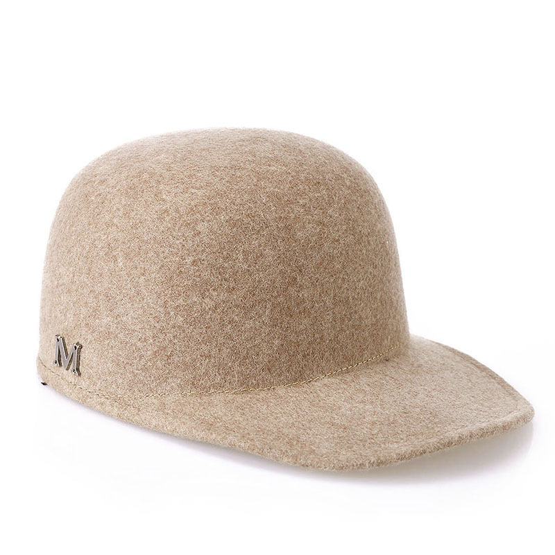 QBHAT – chapeau Fedora en laine pour femmes, chapeau avec lettre M, classique, en forme de dôme, pour l'extérieur, chaud, à la mode