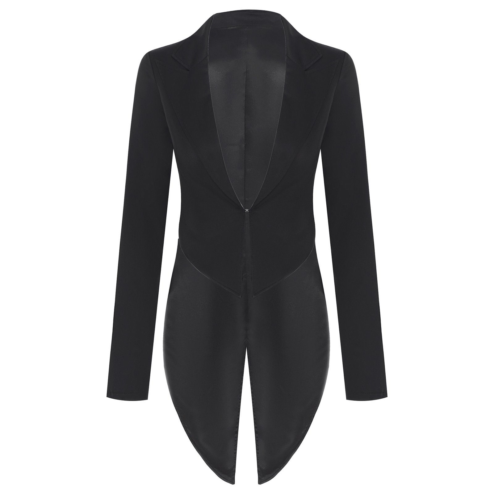 Blazer queue-de-pie vintage pour femme, veste à revers ouverte, manteau de smoking, vêtement d'extérieur, costume de serveuse de cocktail