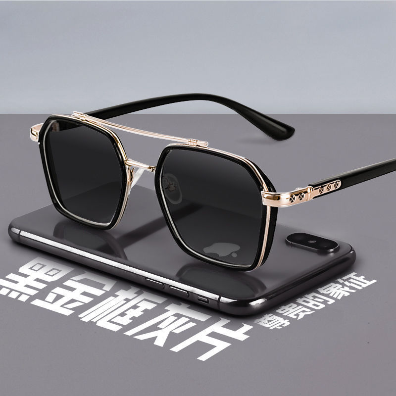 Lunettes de soleil tendance pour hommes, lunettes de soleil professionnelles jour et nuit, UV400, design rétro de luxe, style vintage