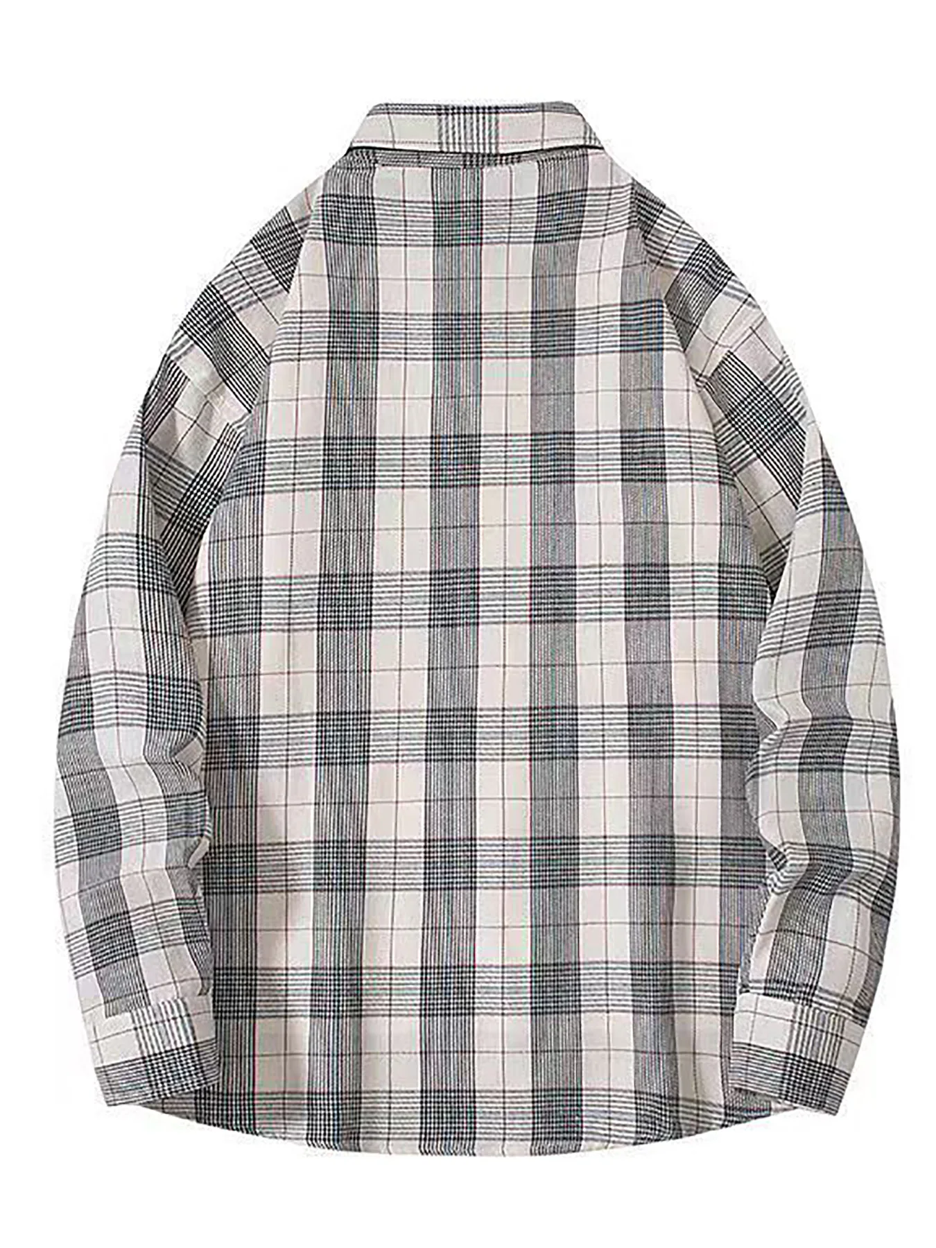 Chemise Homme Manches Longues Nouvelle Collection Printemps Style Rétro Cool Motif Quadrillé Japonais Grande Taille Col Chemise-Veste Coupe Standard Tendance Jeunesse