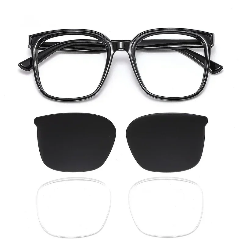 Grandes lunettes de soleil carrées unisexes pour myopie, lunettes de soleil de conduite classiques, lunettes rétro pour hommes et femmes, lunettes à courte vue, UV400