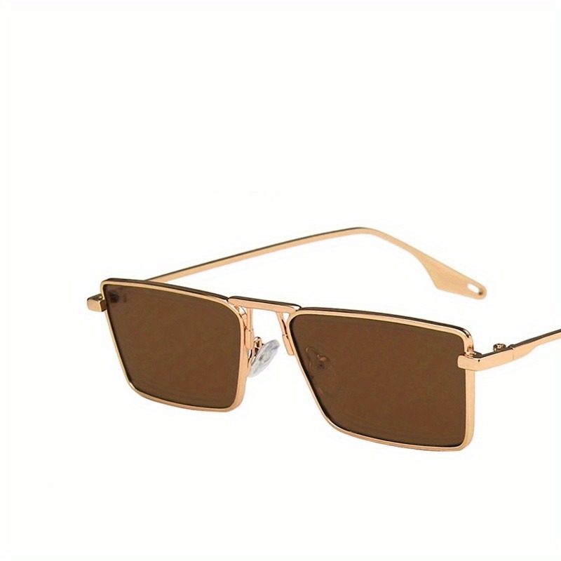 Lunettes à monture métallique pour femmes, rectangulaires, rétro, antireflet, petite monture, Options dorées et noires pour et mode de rue