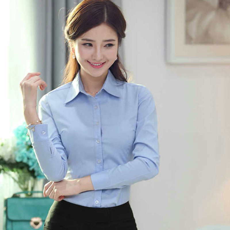 Chemises professionnelles chics pour femmes, décontractées, Business, basique, col rabattu, manches longues, printemps automne, polyvalentes, solides, vêtements intérieurs