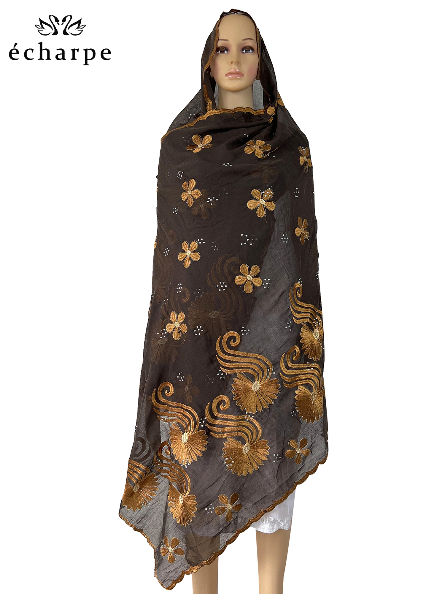Écharpe de Dubaï pour femmes musulmanes, Hijab africain 2022 coton, Islam Hijab, Pashmina, Turban, Écharpe de sauna, Châles brodés, Nouveau, 100%