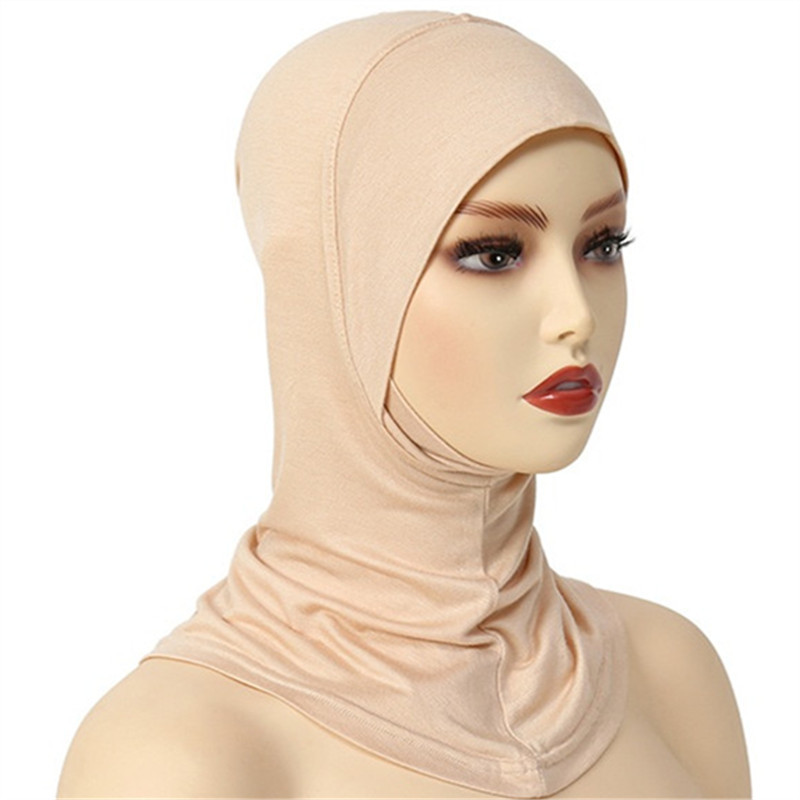 Hijabs musulmans à couverture intégrale pour femme, sous-bonnet en coton modal extensible, bonnet élastique uni, sous-voile, bandeau intérieur, turban Mujer