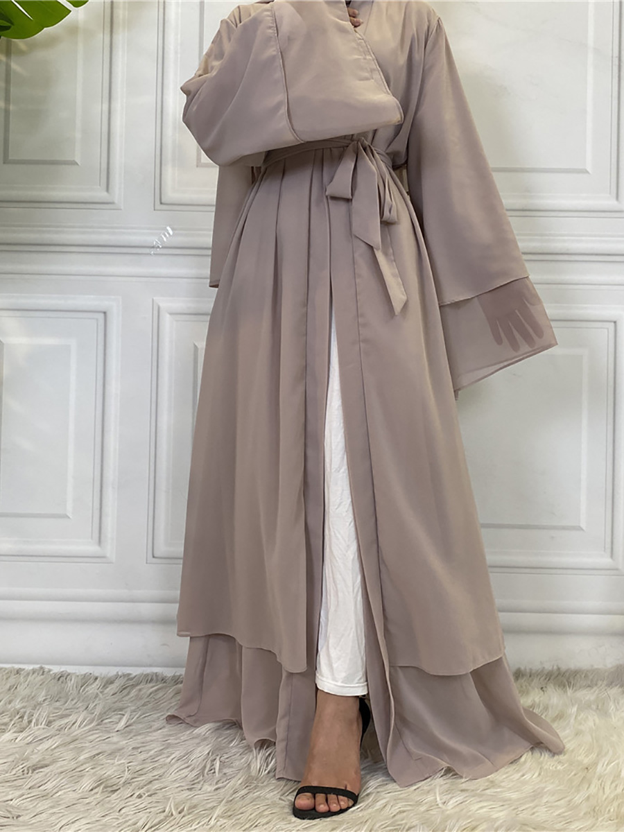 Chaomeng – Robe de Ramadan en mousseline de soie, Abaya, dubaï, turquie, Kaftan musulman pour femmes, Kimono modeste, Caftan Marocain, vêtements islamiques
