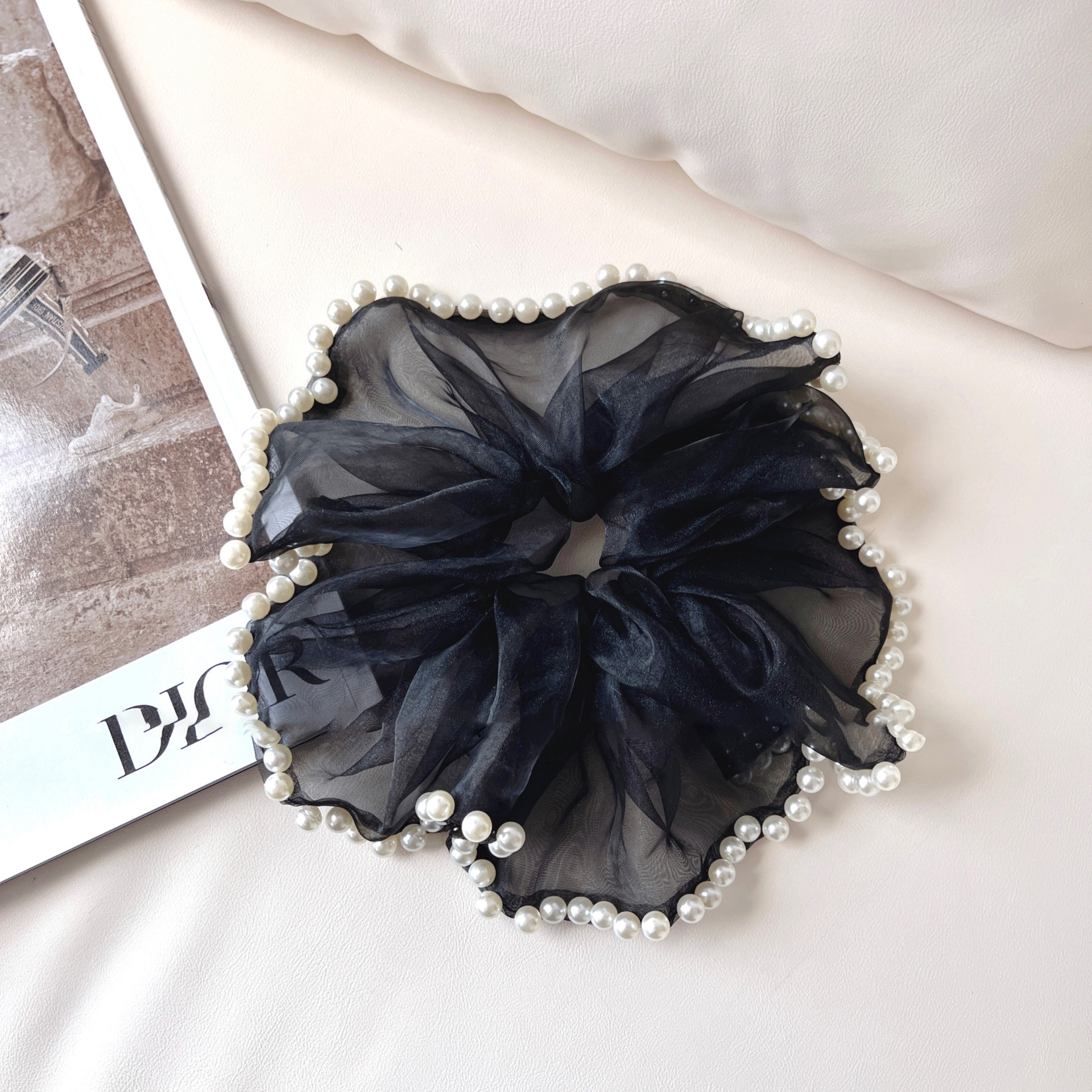 Nouveau bandeau de cheveux pour femmes, perle douce exquise, grande boule de chouchure, chignon, cravate de cheveux, queue de cheval à la mode, accessoires pour cheveux mignons