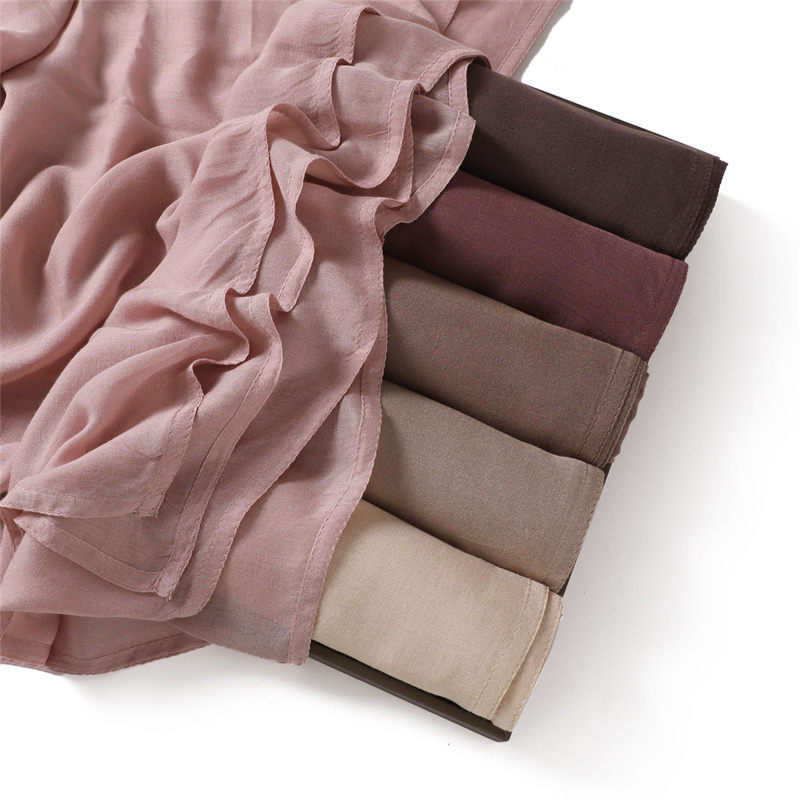Ramadan couleur unie grande taille coton rayonne Hijab écharpe femmes musulman foulard enveloppes châles Femme Musulman bandeau Turban islamique