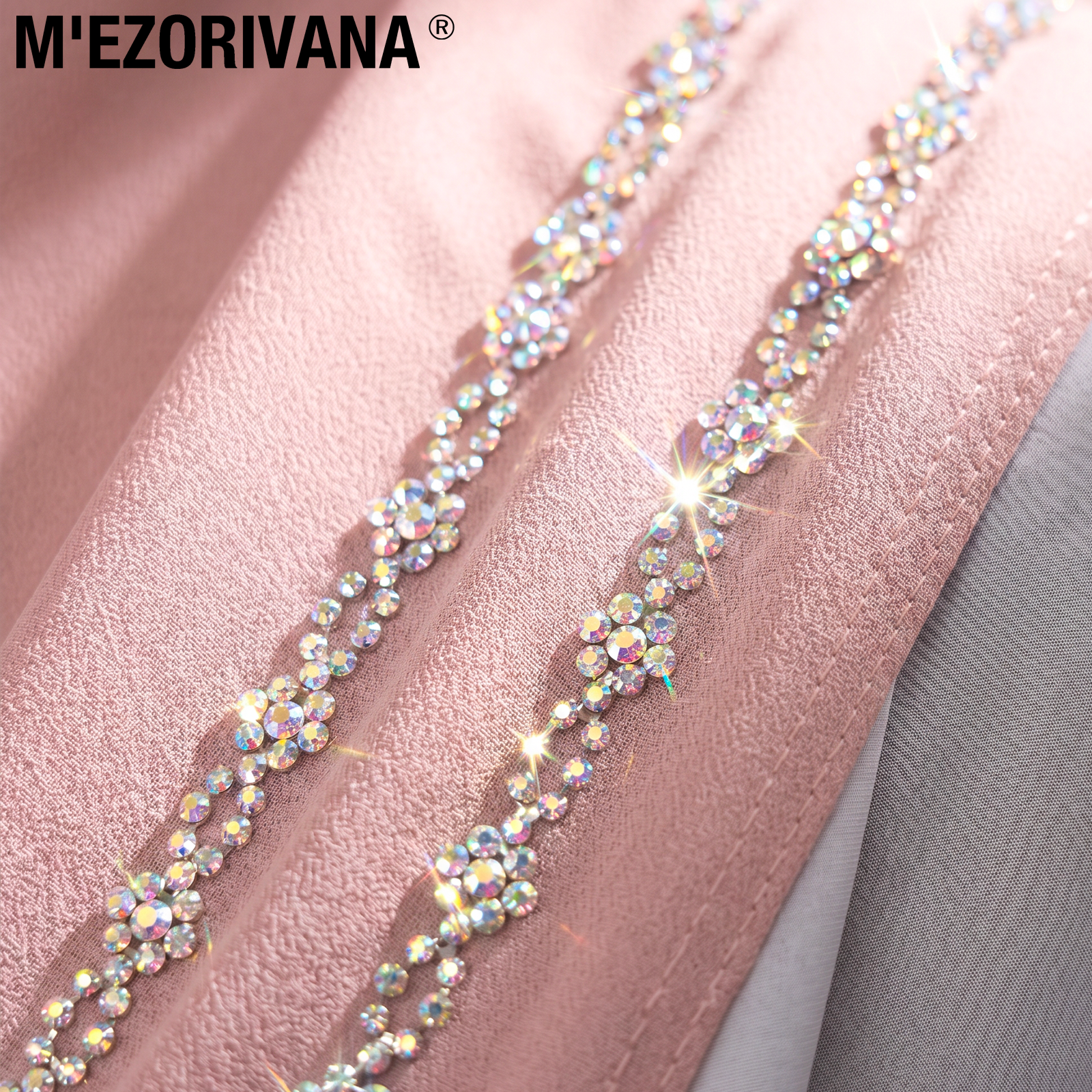 1 foulard musulman pour femme m'Ezorivana, avec une texture luxueuse et un design double couche orné de diamants, bord intégré doux et confortable, facile à porter, adapté à un usage quotidien, cadeau du Ramadan