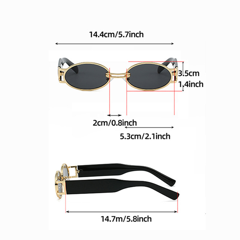 Nouvelles lunettes de soleil ovales Vintage dames Ins petites lunettes de soleil rétro Punk pour femmes hommes marque de luxe UV400 Protection nuances lunettes de soleil