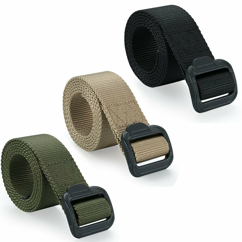 Ceintures pour homme, ceinture tactique, ceinture de sécurité avec boucle en plastique, ceintures en toile tendance, ceinture de sécurité pour homme