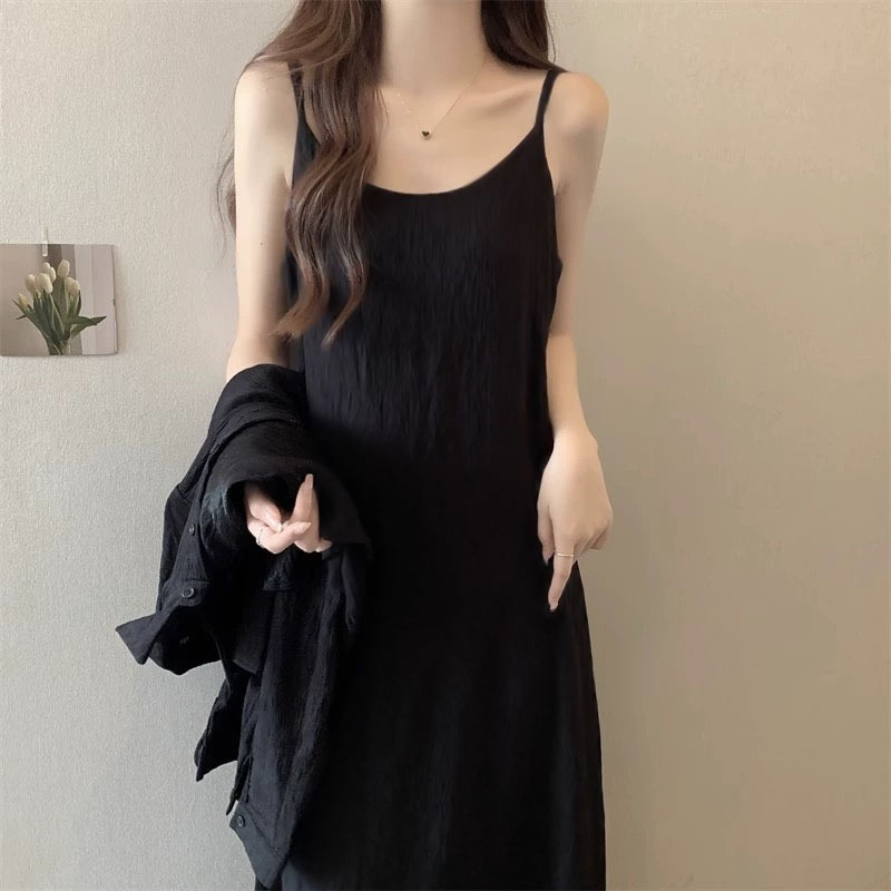 Robe longue Cami, style français, coupe ample, sans manches, décontractée, pour les vacances, tous les jours, été
