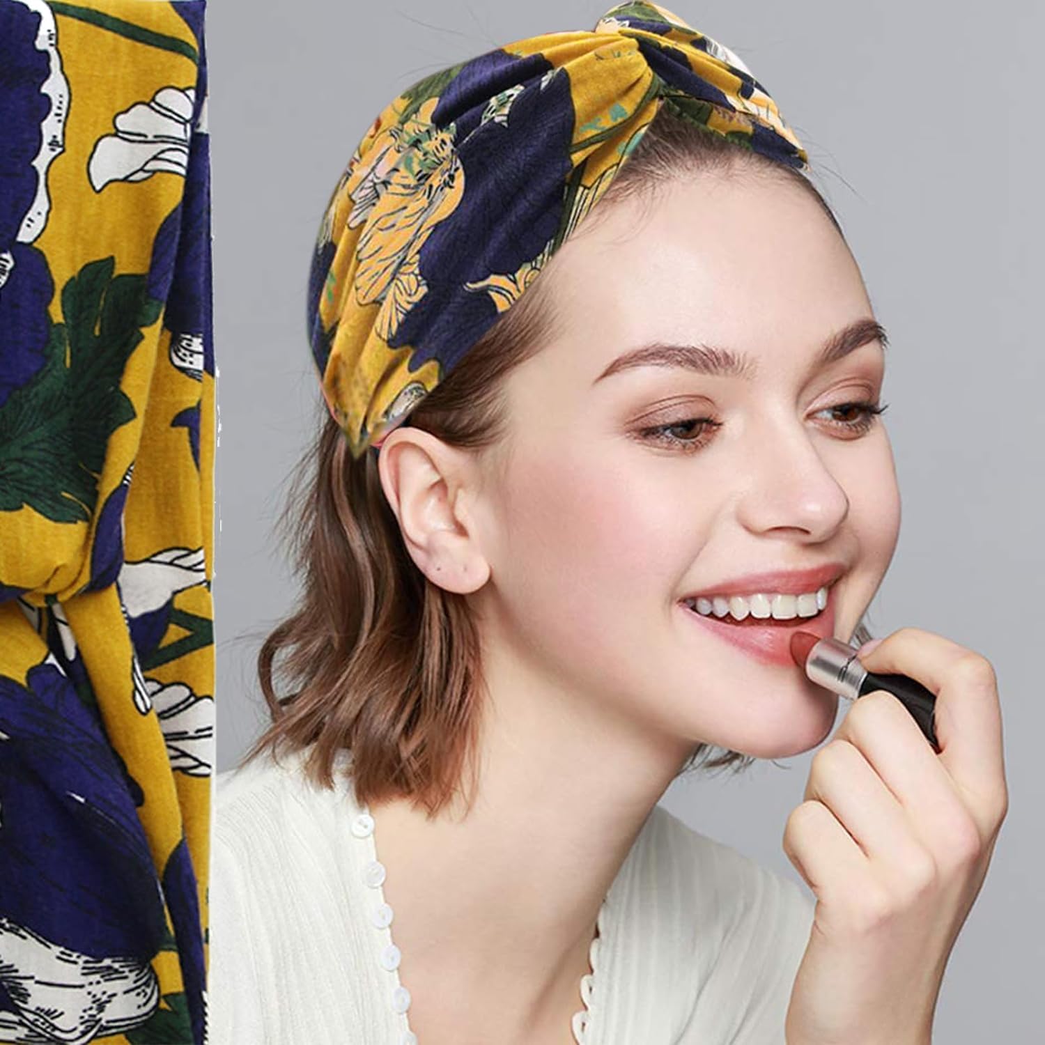 4 pièces Boho bandeaux pour femmes élastique doux bandeau Turban coton bandeaux pour femmes et filles tous les jours Yoga Sport Fitness