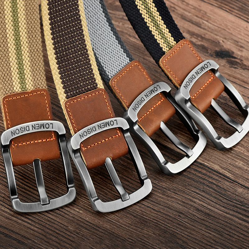 Ceinture pour hommes et femmes, boucle à aiguille, ceinture en toile, ceinture cargo décontractée, version coréenne de la marée, étudiant masculin, ceinture d'extérieur pour jeunes