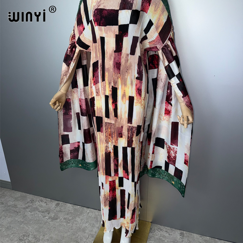 Robe longue bohème WINYI pour femme, style africain, ajustée, décontractée, élastique, paréo de plage, abaya musulmane, robe de soirée de luxe Dubaï pour les vacances