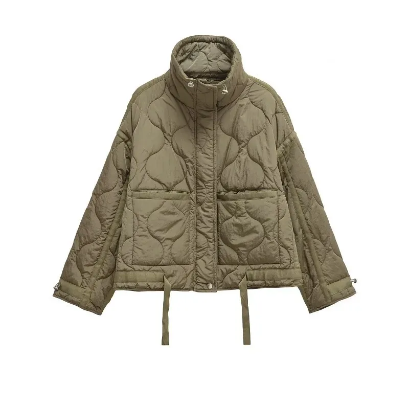 Manteau rembourré américain rétro col haut Parkas chaud femme manteaux d'hiver Parkas d'hiver pour les femmes élégant luxe femmes manteau
