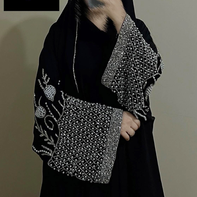 Abaya Eid pour femme, Robe Kaftan avec perles de diamant, Jalabiya de fête, Robe longue musulmane de Dubaï, Caftan du Maroc, Abayas Ramadan 2026