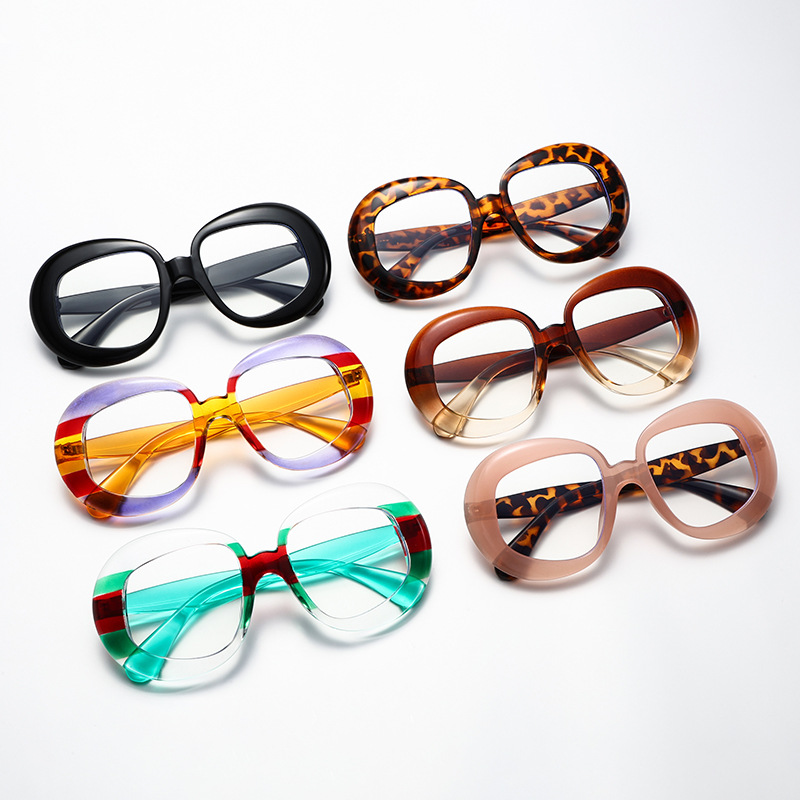 Marque de luxe lunettes rondes femmes lunettes cadre de haute qualité surdimensionné rouge vert rouge mode montures de lunettes grand cadre Unique