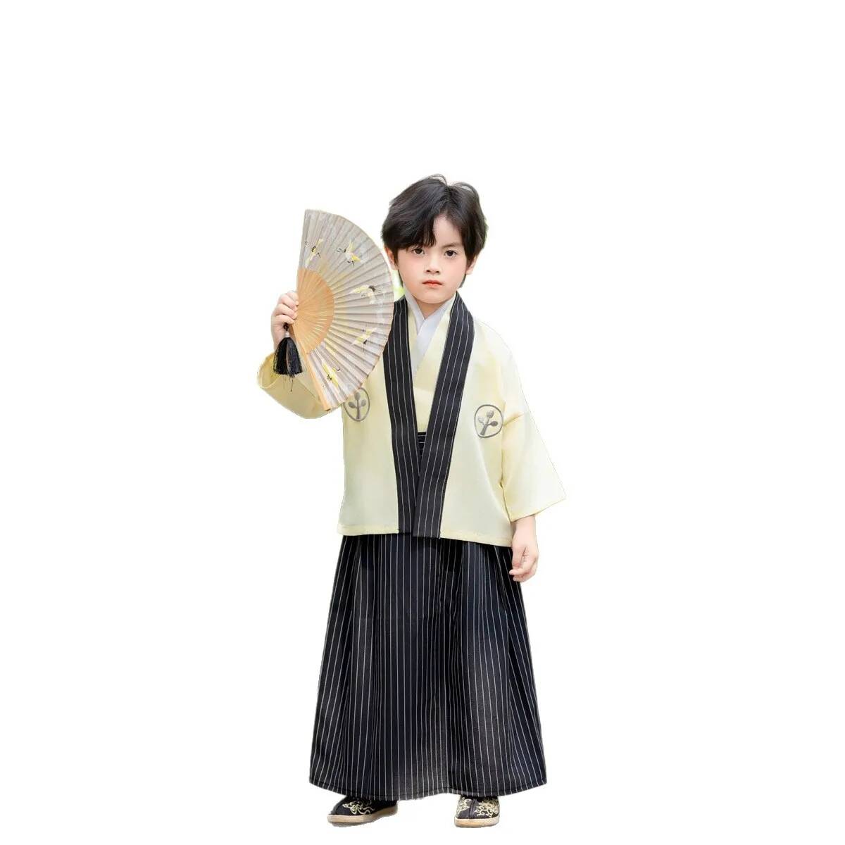 Costume traditionnel japonais pour enfants, vêtements de samouraï pour enfants, ensembles de kimonos pour garçons, vêtements de scène pour enfants