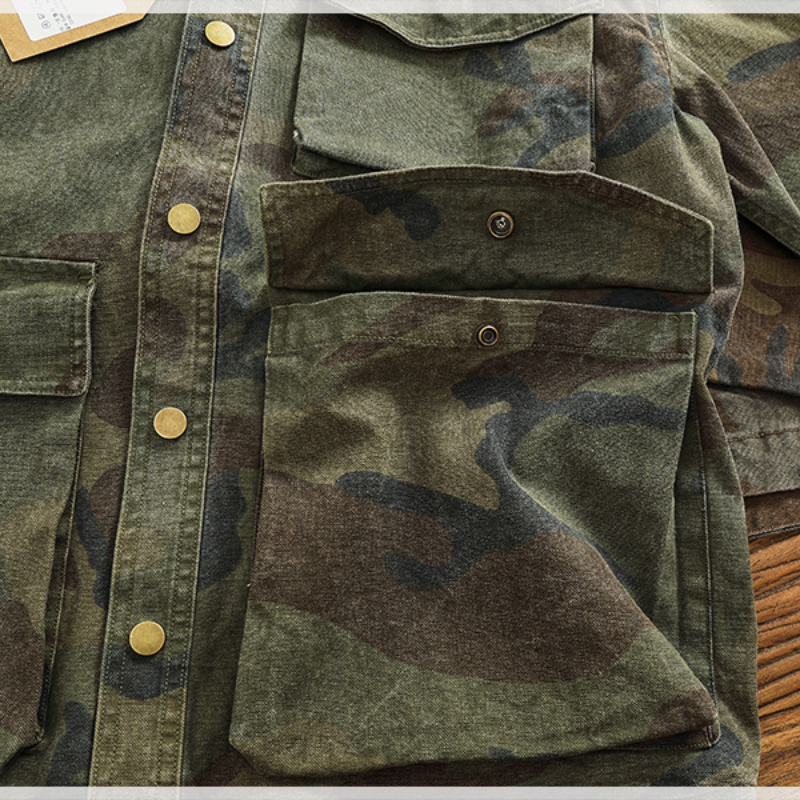 Solomon-Chemise Cargo Décontractée pour Homme, Manteau d'Automne, Grande Poche, Fonction, Veste d'Extérieur Élégante, Nouvelle Collection
