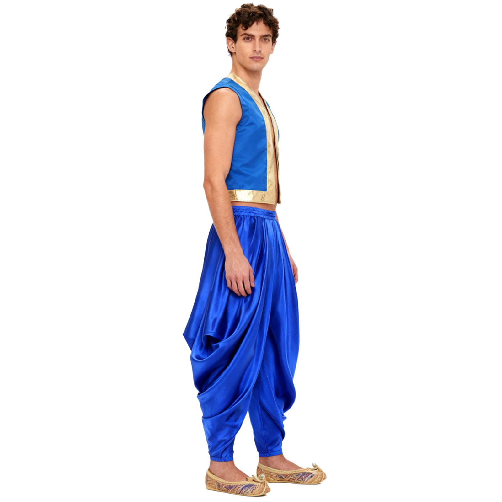 Costume arabe pour hommes, Costume de Cosplay du Prince arabe, gilet, pantalon sarouel, Costume pour Halloween, carnaval, spectacle sur scène