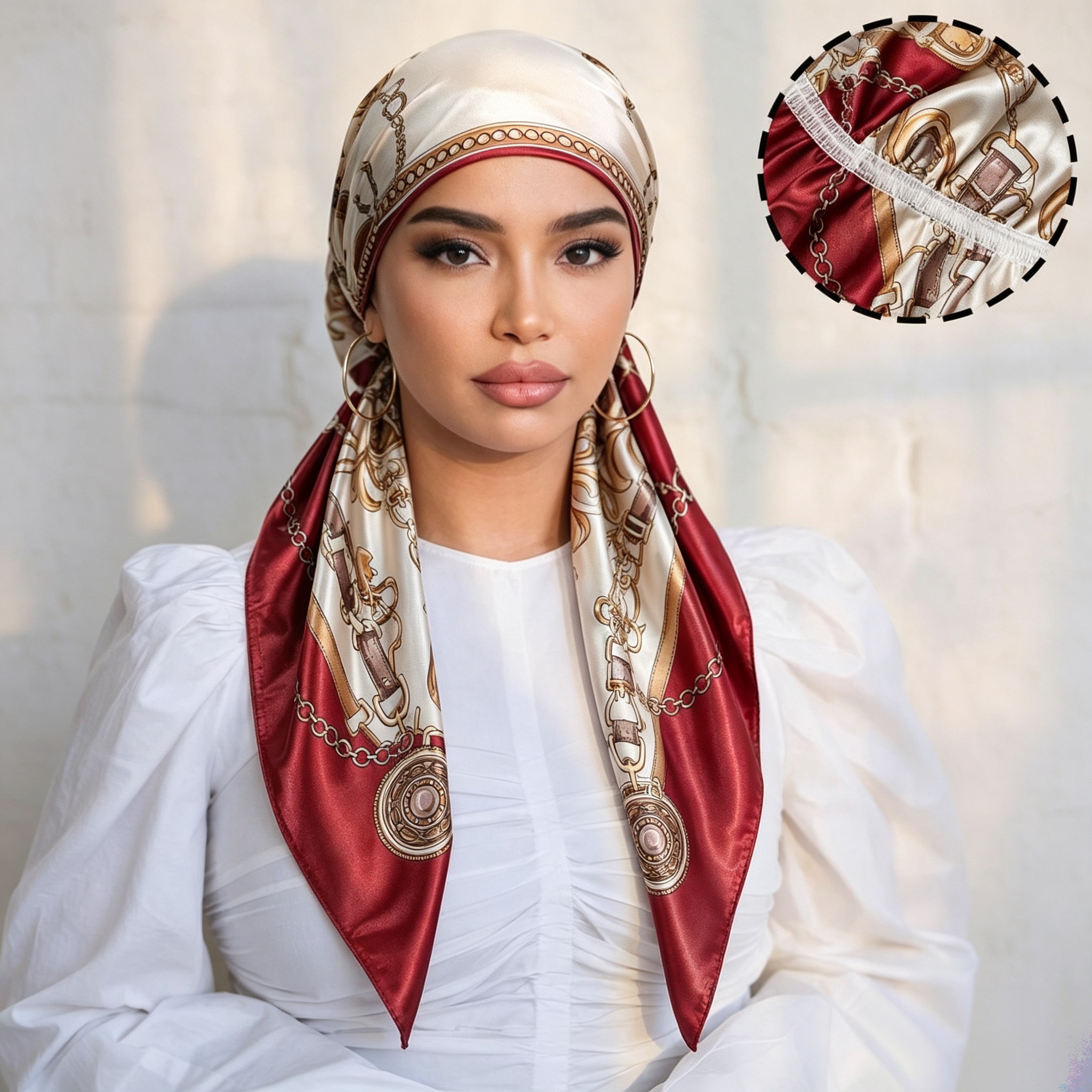 2026 Foulard en satin doux pour femmes, Turban musulman tendance, Bonnet de chimiothérapie, Couvre-chute de cheveux, Bandana élégant