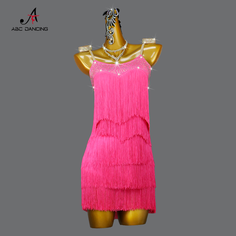 Robe de danse latine, jupes à franges, robes de soirée pour adultes, costumes de compétition sportive professionnelle, tenue de spectacle pour filles.