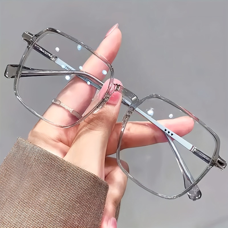 Lunettes carrées tendance grande taille, élégantes et stylées, lunettes de lecture minimalistes adaptées aux hommes et aux femmes