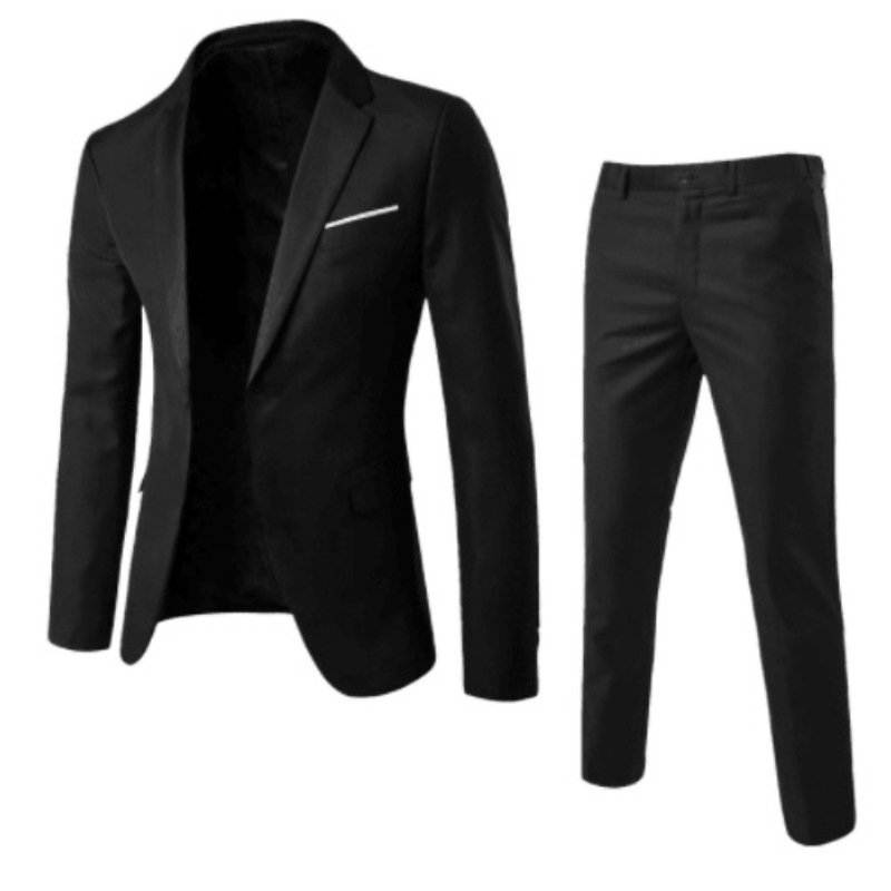 Costume deux pièces de mariage pour hommes, robe Slim décontractée pour marié, meilleur homme