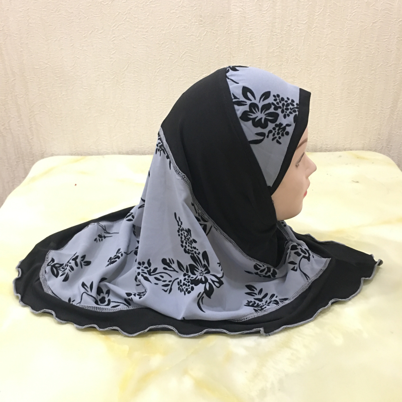 Hijab à Couverture Complète pour Petites Bol Musulmanes, Sous-Écharpe artificiel astique, Solide, Turban Islamique, Bonnet de Sauna, Châle, H091