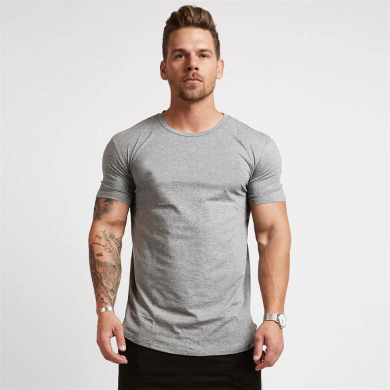 T-Shirts de sport musculaire pour hommes T-Shirts de mode hauts à manches courtes entraînement athlétique vêtements de sport T-Shirts ajustés pour hommes