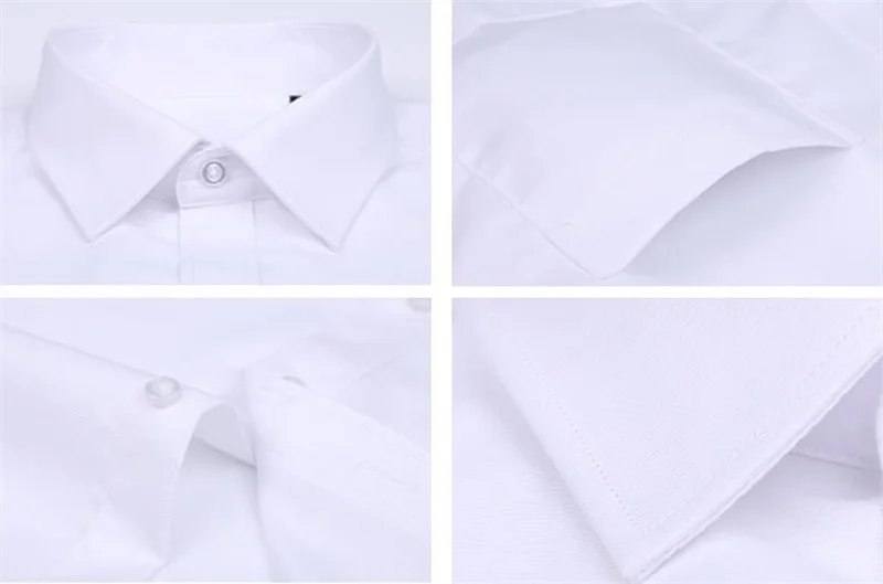 Chemise d'affaires en pur coton pour hommes, chemise à manches courtes, chemise décontractée, coupe couvertes, blanc, social, classique, mode masculine, nouveau, 8XL