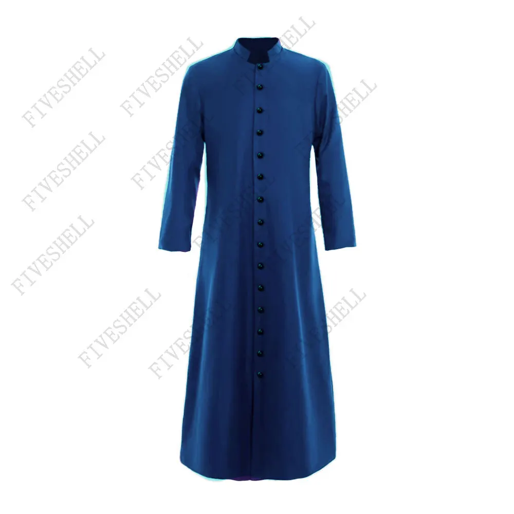 2025 Halloween Cosplay légende clergé Robe soutane Cincture médiévale clésiastique vestimentaires prêtre romain Robe soutane Costume