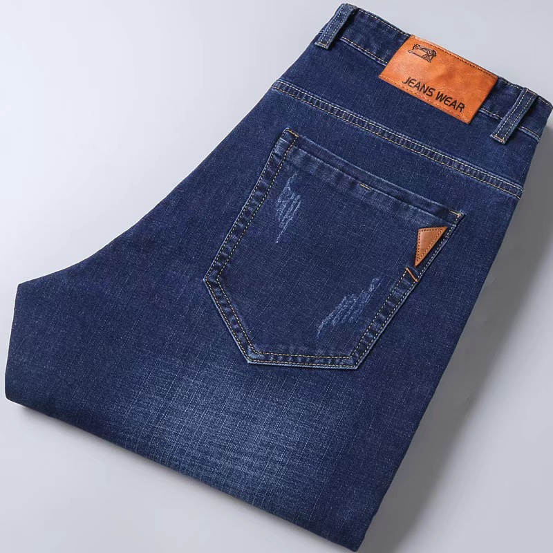 Jeans droits pour hommes, mode masculine, nouvelle collection 2024, pantalon slim extensible, confortable, doux, denim, pantalon de travail, vêtements de marque pour hommes