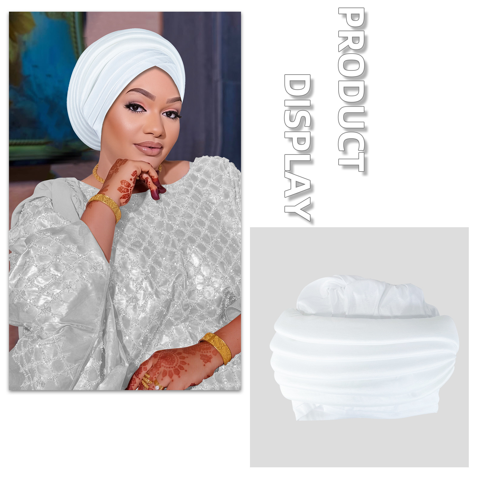 Nigeria africain Gele chapeaux fête plissé Turban Hijab chapeaux femmes musulman traditionnel casque mariage Geles bandeau