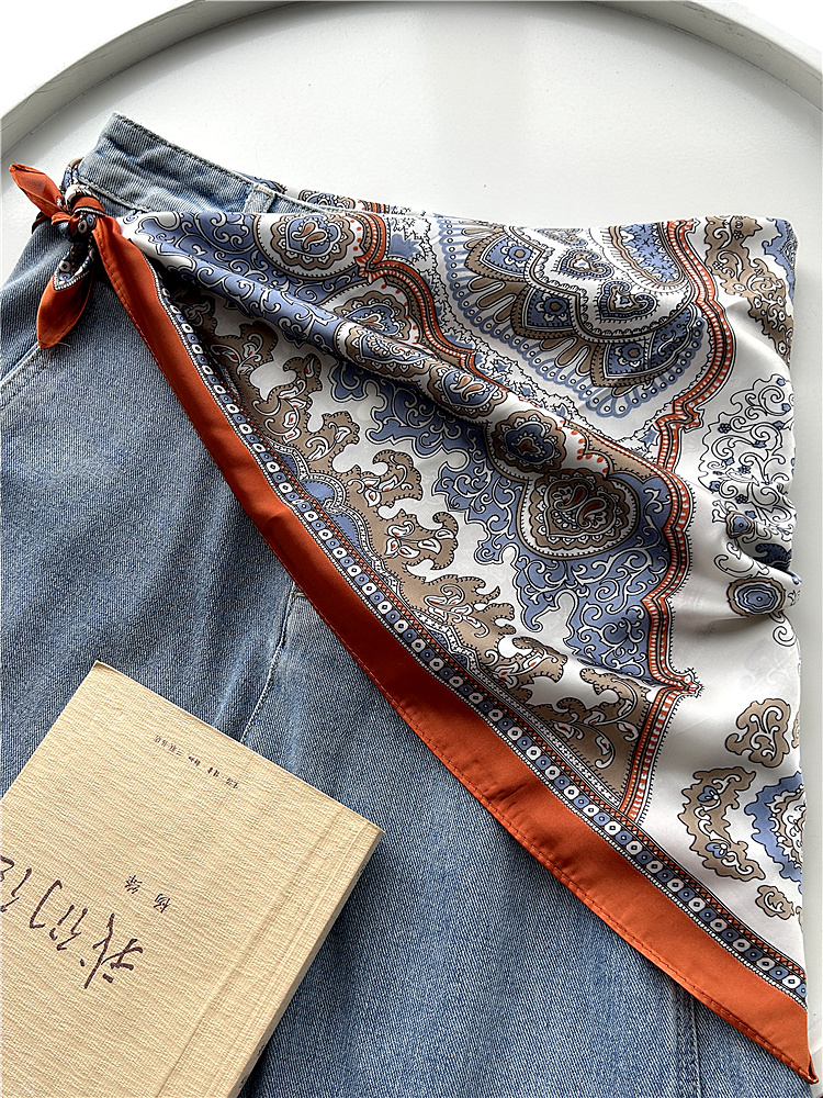 Foulard en soie pour femmes, ceinture, jupe Triangle, rideau de pet, corde de taille, pantalon, accessoires pour robe, bandeau scellé
