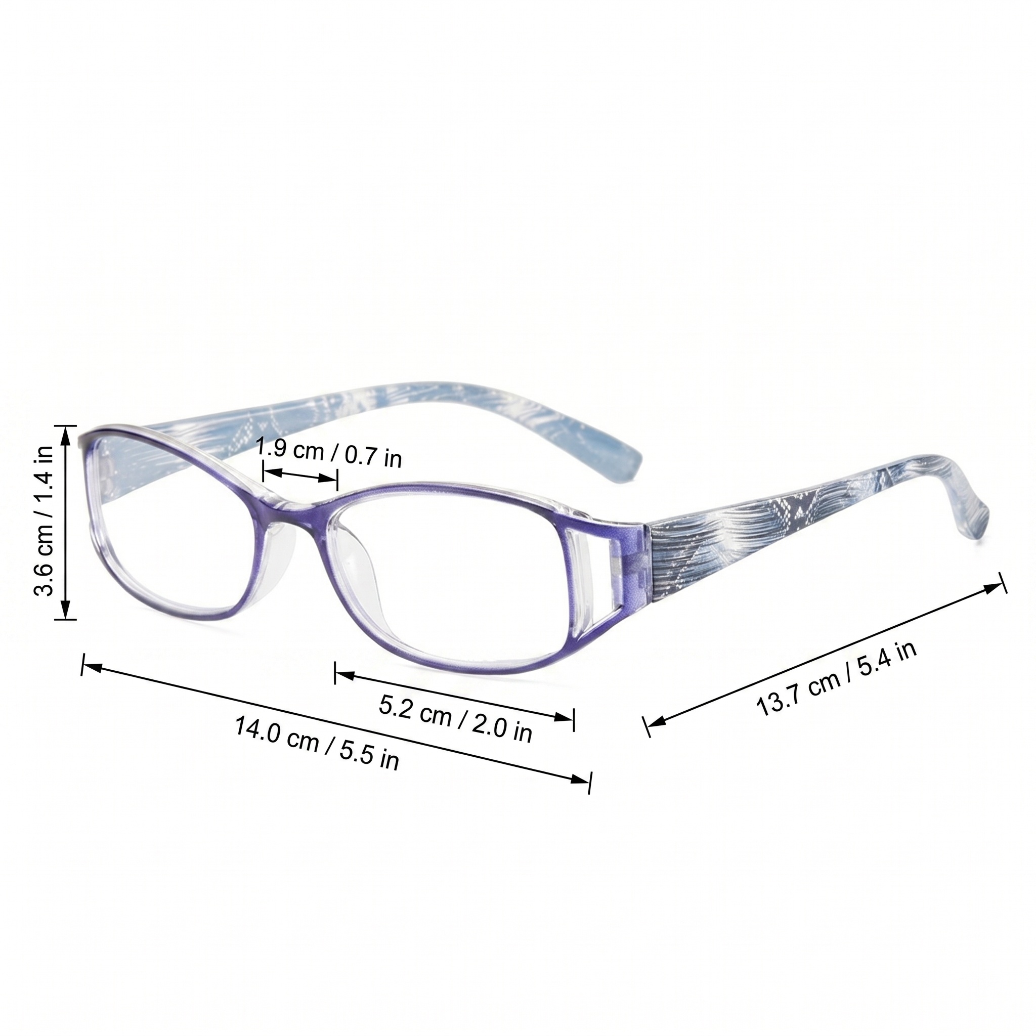 6 paires de lunettes de lecture rectangulaires à petite monture pour femmes, design imprimé texturé, anti-lumière bleue, multicolores, portables