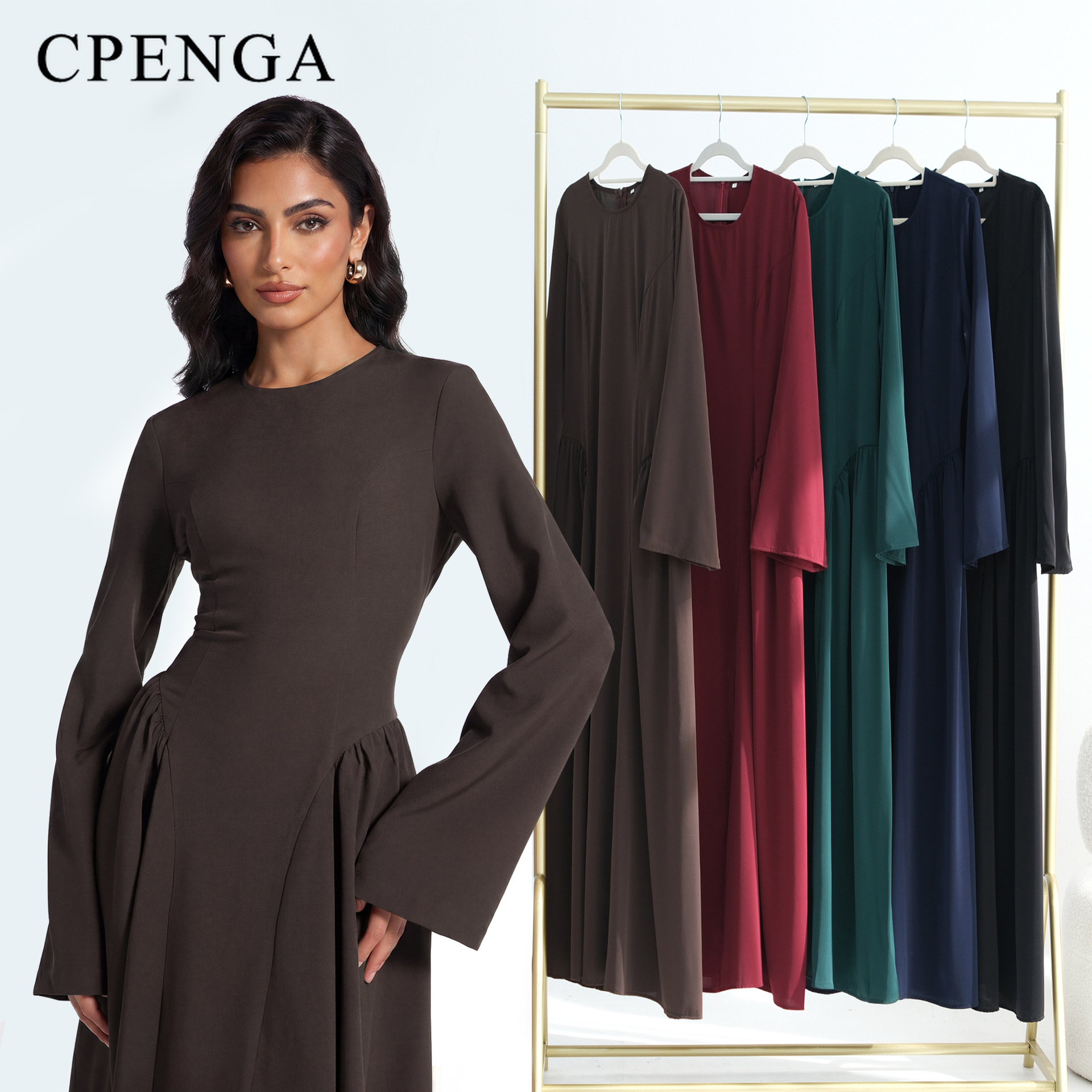 Abaya de luxe de Dubaï pour femmes musulmanes, robe longue à manches longues et jupe ample, style Moyen-Orient, caftan islamique turc pour femmes, livraison gratuite