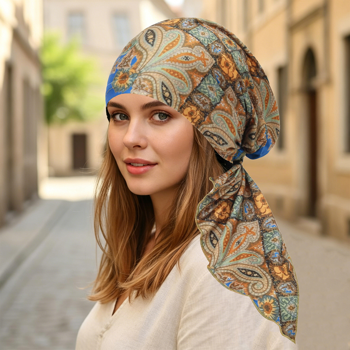 Hijabs, bandanas, bonnets, turbans et couvre-chefs pour femmes et jeunes filles, adaptés à la perte de cheveux et à la chimiothérapie, style champêtre