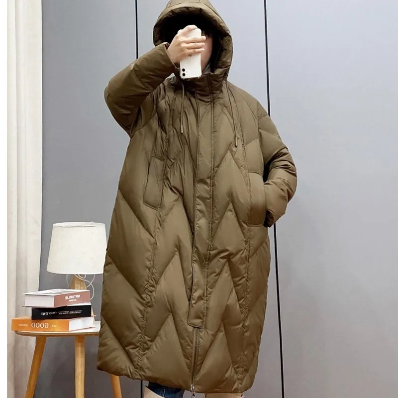 Manteau en duvet de coton pour femme, veste d'hiver, parka femme, vêtements d'extérieur longs à capuche, optique chaude, vêtements de neige, pardessus femme, nouveau, 2021