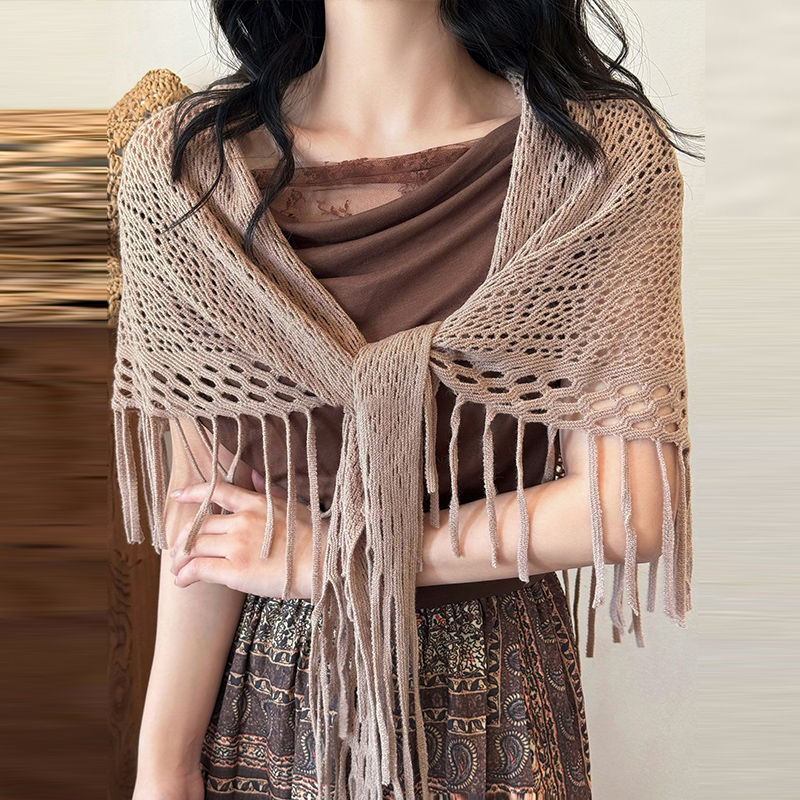 Bandana triangulaire style Wasteland, châle bohème à franges, écharpe pour la tête, le cou, la hanche, multi-usage, accessoire de mode audacieux