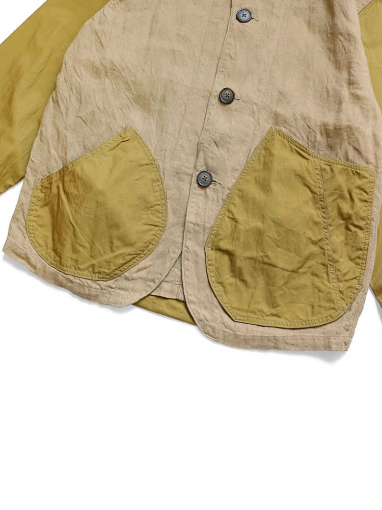Nouvelle veste chemise décontractée japonaise KAPITAL 23AW à blocs de couleur, col à revers, coupe ample, en coton, à manches longues pour homme