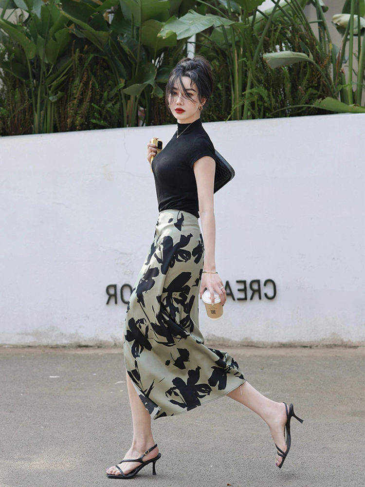 Jupes pour femmes taille haute Midi femme jupe impression vêtements ventes 2025 tendance mode coréenne une ligne de luxe élégant nouveau en Chic