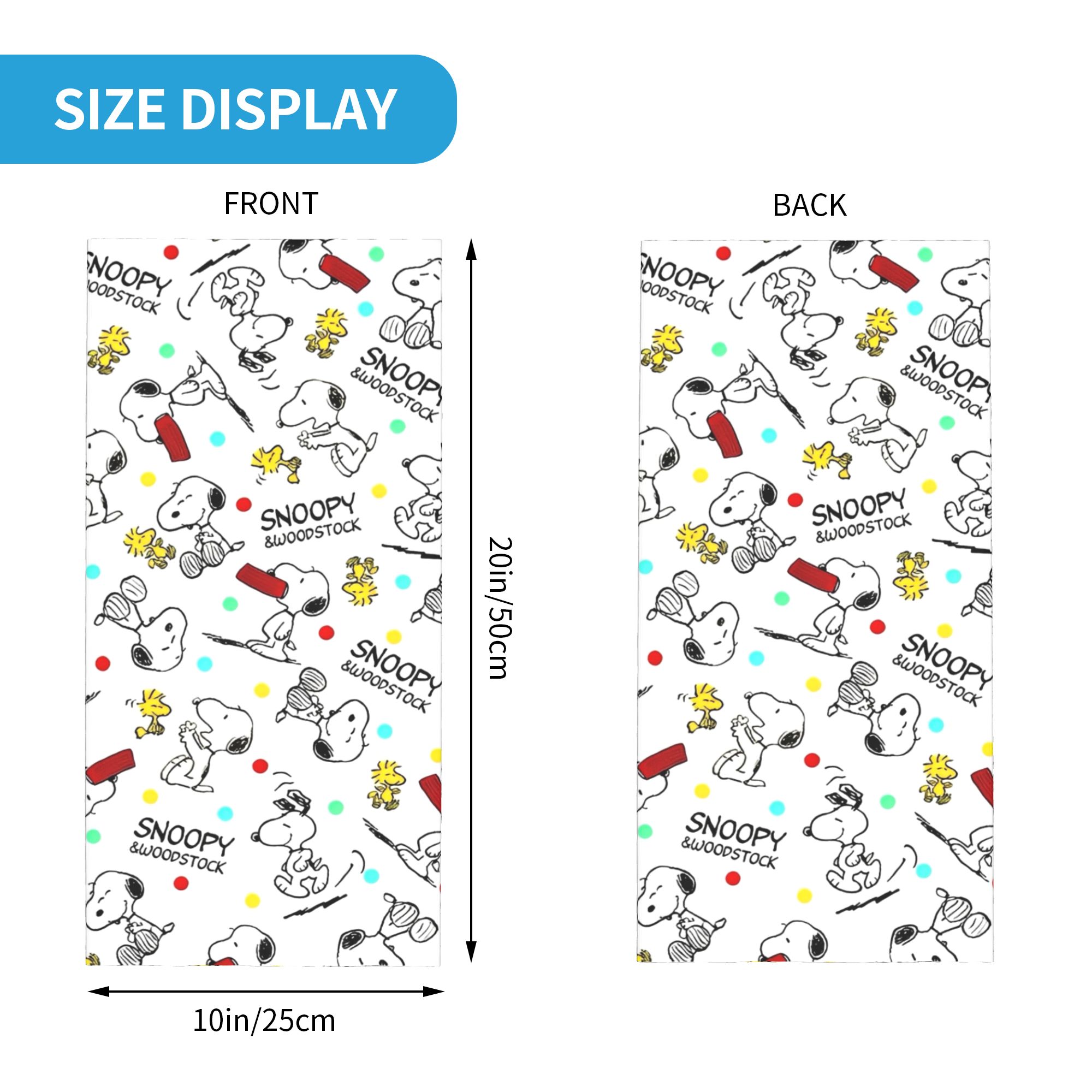 Snoopys Woodstock Bandana Neck Gaiter – Masque imprimé de dessin animé, écharpe, bandeau multifonctionnel, pour sports de plein air, unisexe, coupe-vent pour adultes
