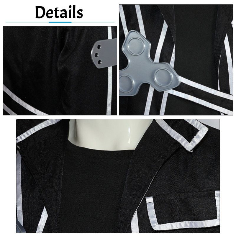 Anime épée Cos Kirito Kazuto Kirigaya Cosplay Costume Art en ligne veste chemise pantalon Hallowen tenue de fête pour hommes